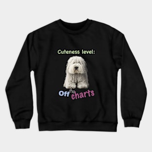 Dog Pet Cuteness Level Cute Adorable Funny Quote Crewneck Sweatshirt